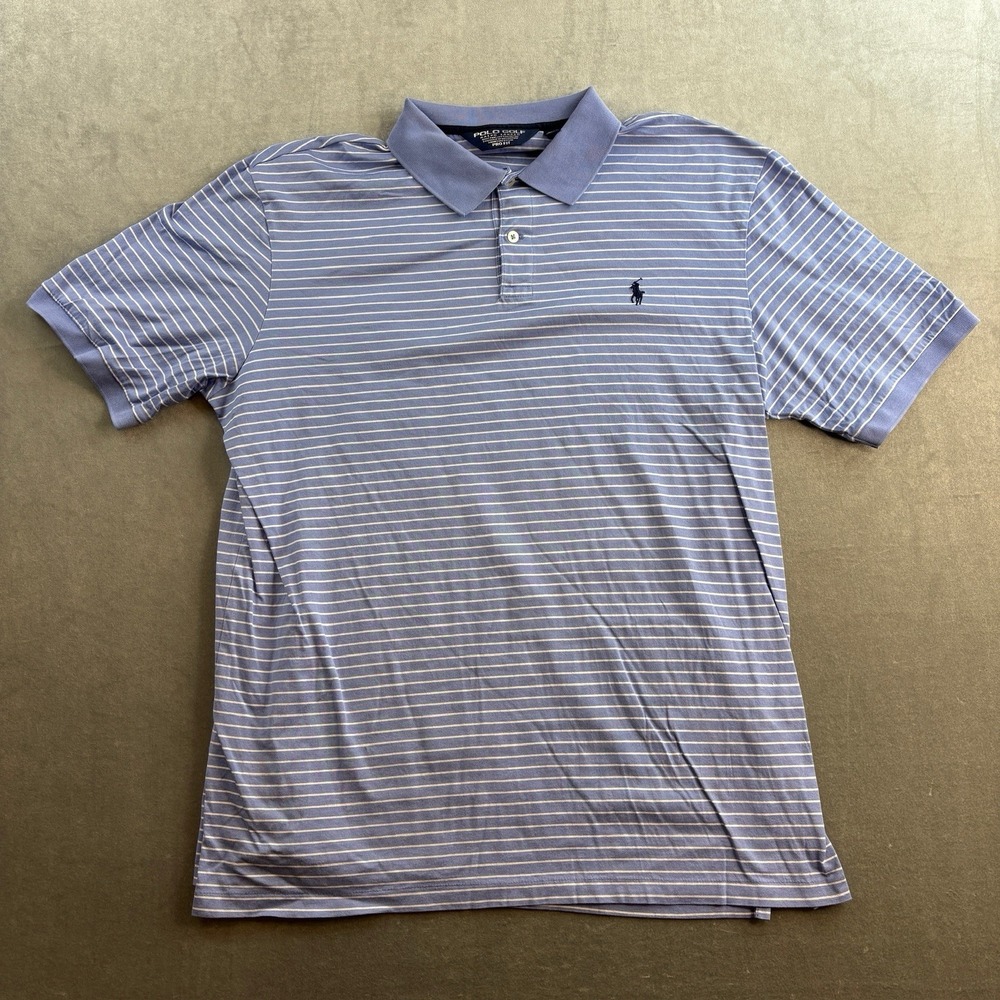 Polo Ralph Lauren Pro Fit Big Pony‎ Blue Striped Polo Shirt Men's Size XL